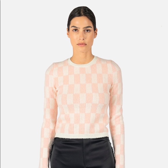 NWT Nanushka Feline Sweater Pink and Cream - Size - Picture 2 of 16